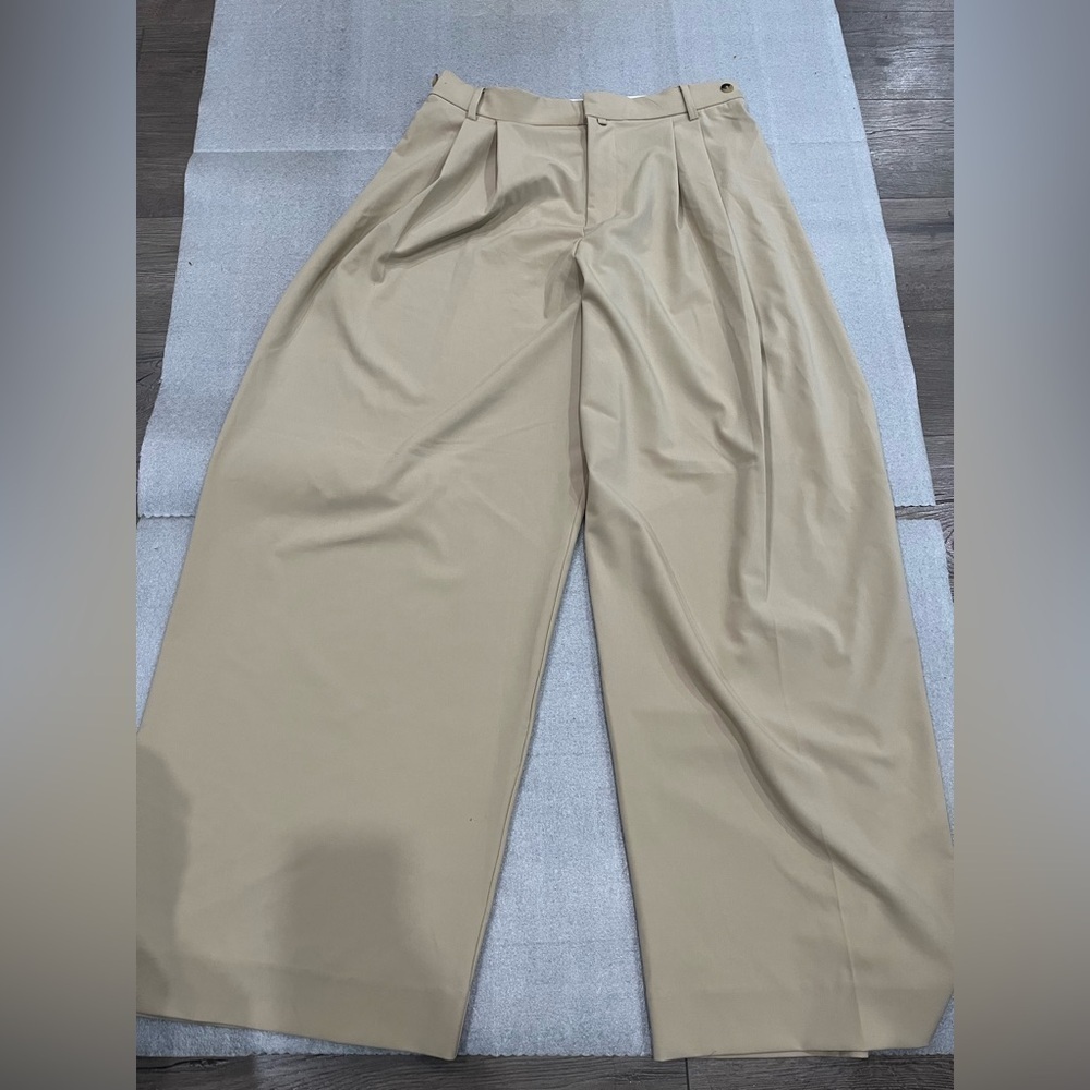 [M/W30/Ins30”]Zara Doubled Pleated Wide Leg Pants Trousers Career Office
